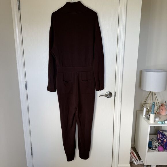 Varley Talia Long Sleeve Doublesoft Jersey Zip Jumpsuit Long Sleeve Lounge Sz XL - Picture 13 of 15